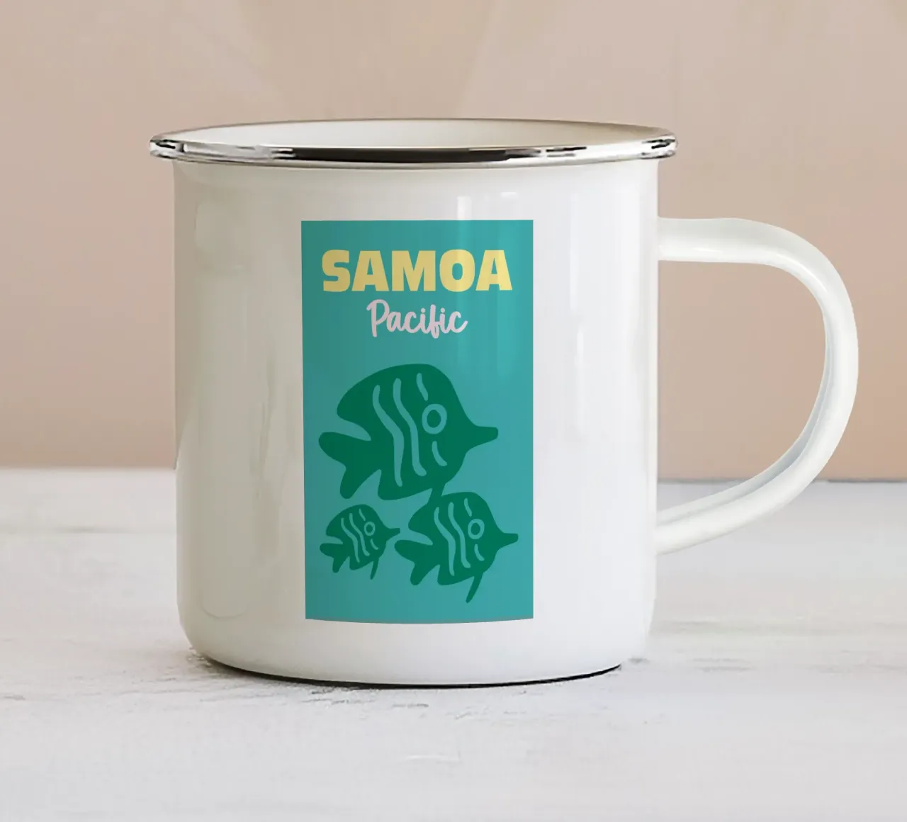 Samoa, Pacific tazza in smalto da Art Fart