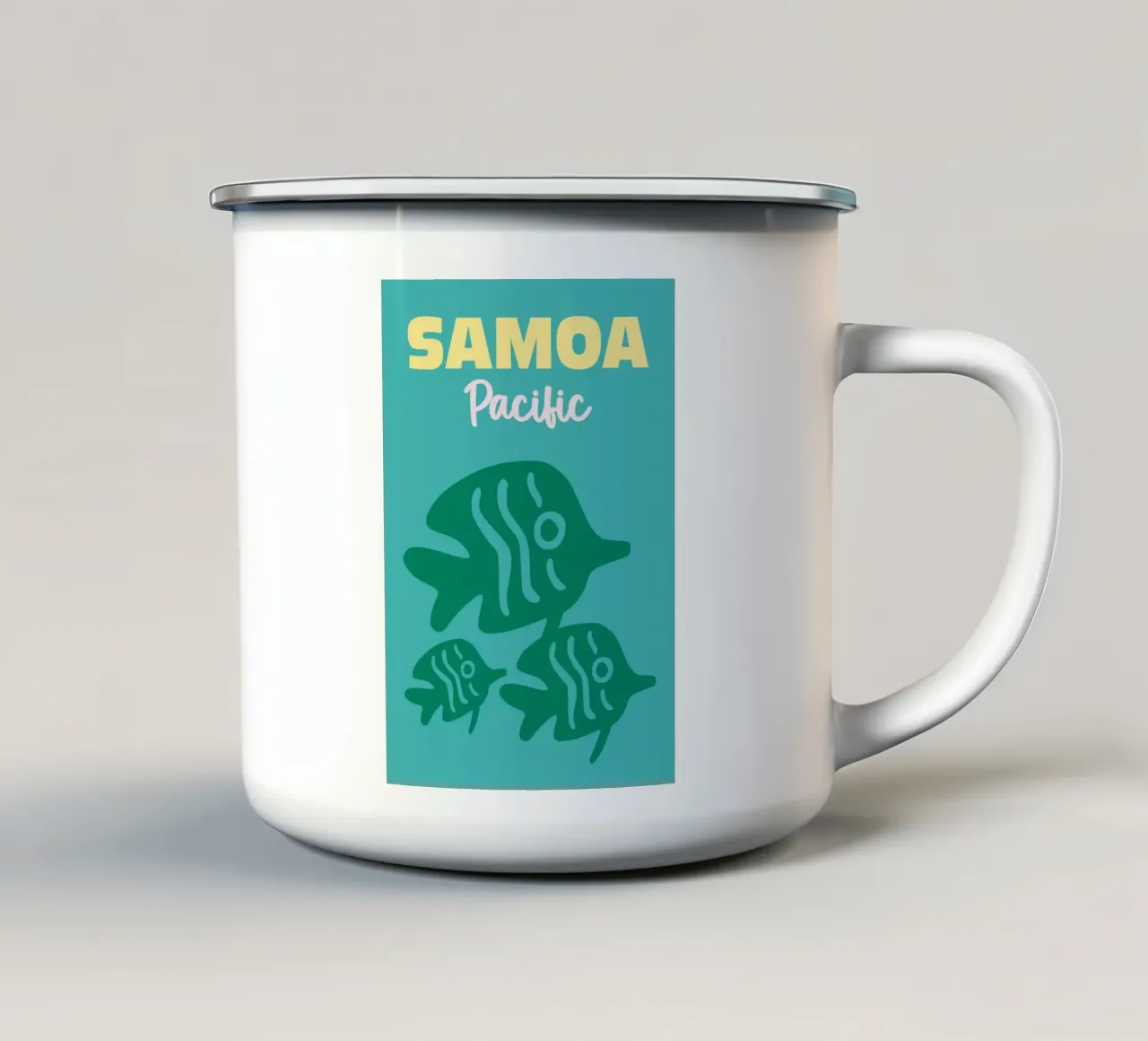 Samoa, Pacific tazza in smalto da Art Fart