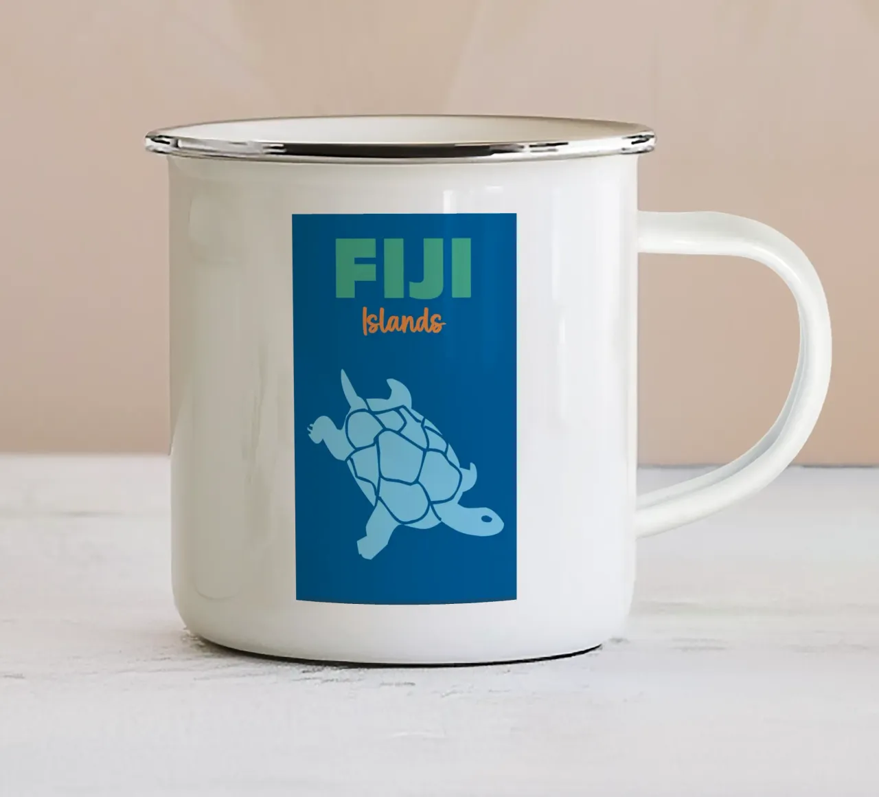 Isola di Fiji tazza in smalto da Art Fart