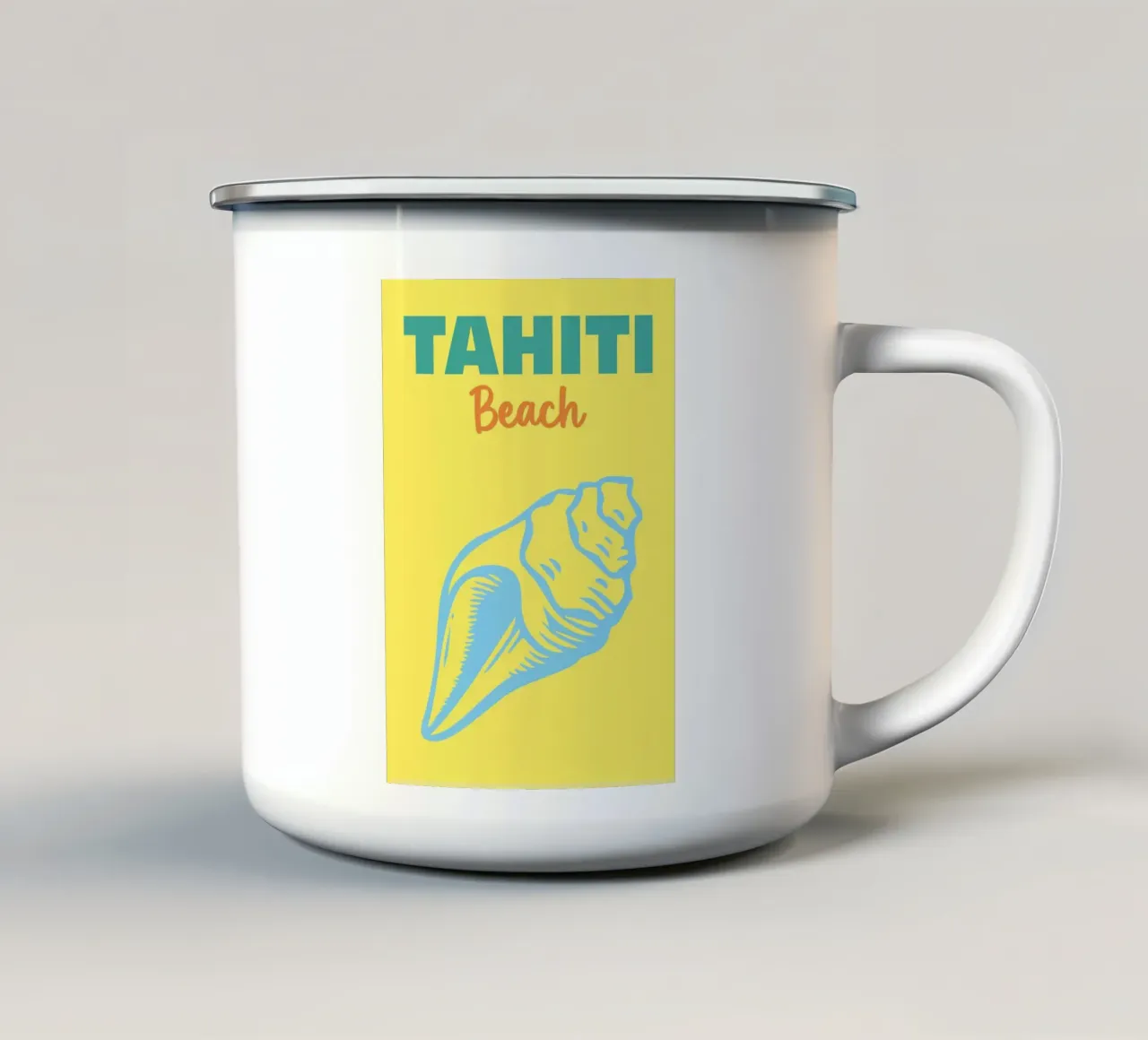 Spiaggia di Tahiti tazza in smalto da Art Fart