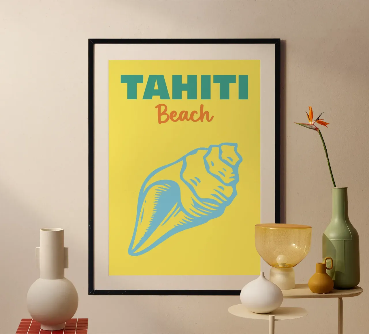 Spiaggia di Tahiti carta hahnemühle da Art Fart