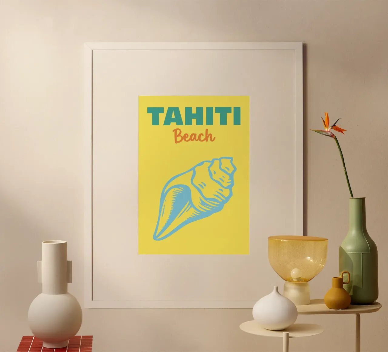 Spiaggia di Tahiti carta hahnemühle da Art Fart