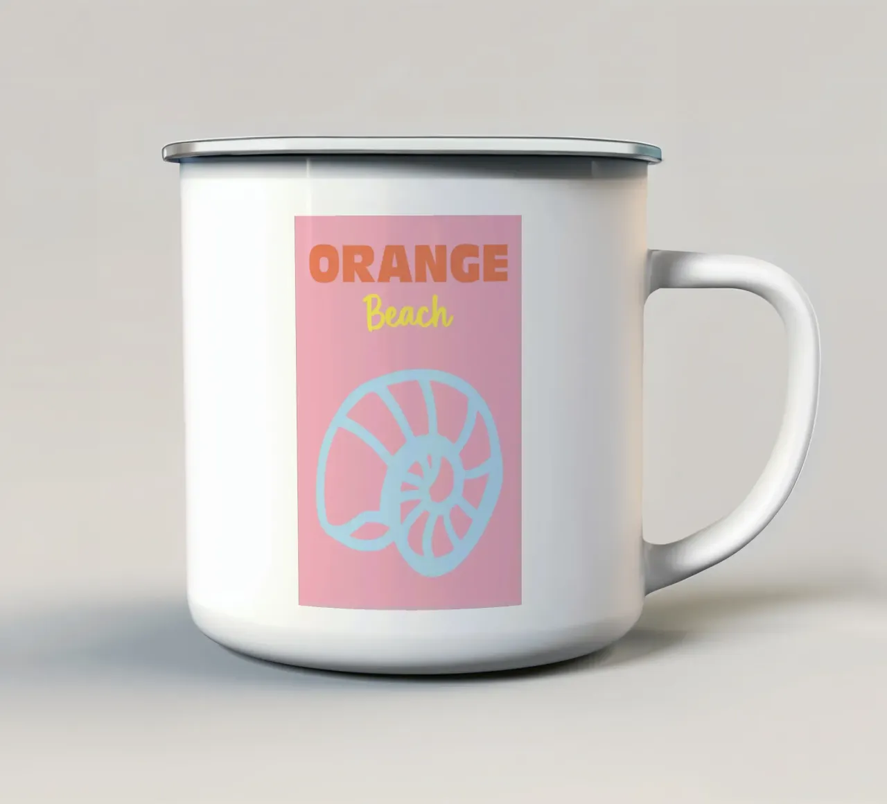 Orange Beach 01 tazza in smalto da Art Fart