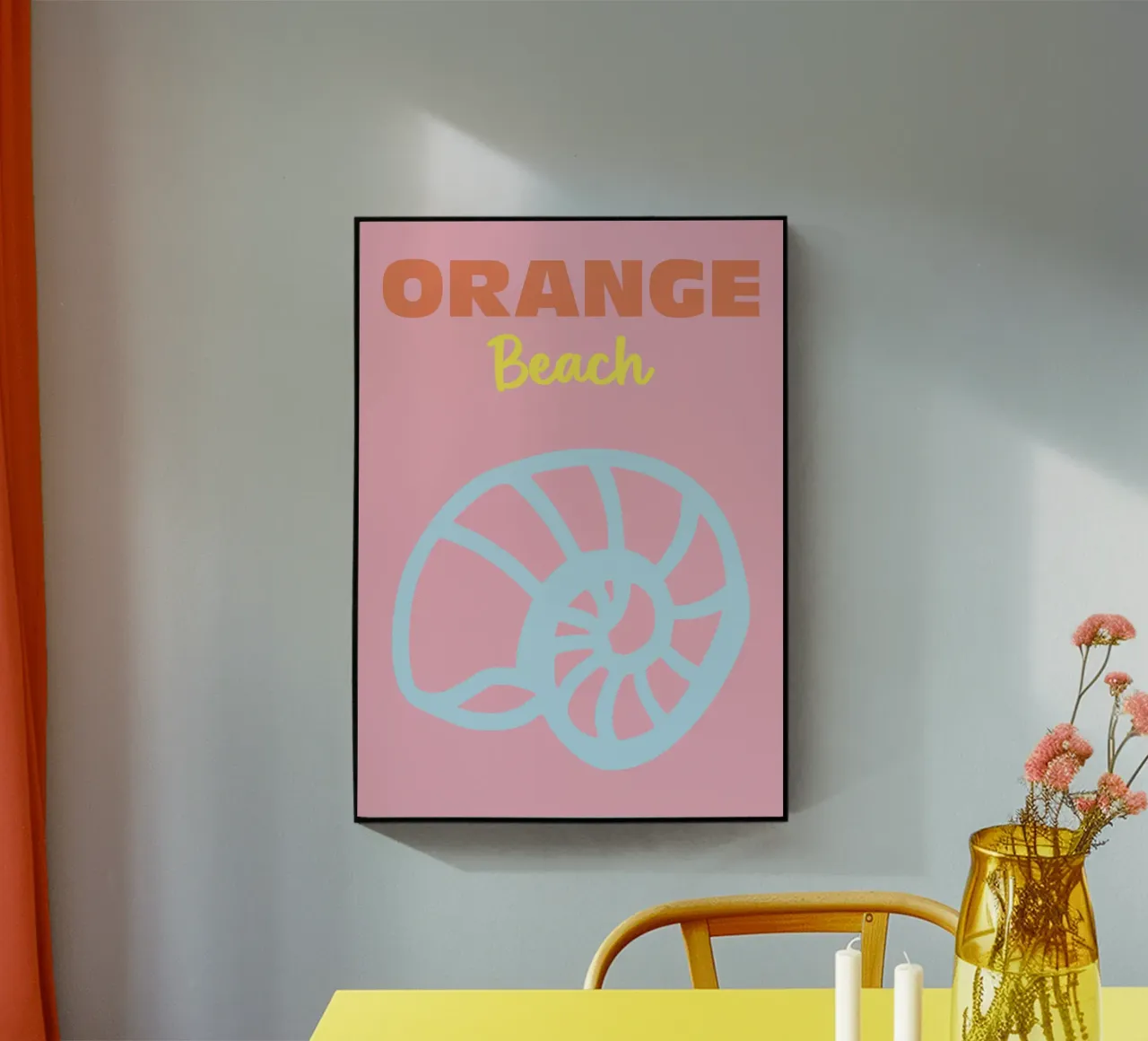 Orange Beach 01 plexiglass da Art Fart