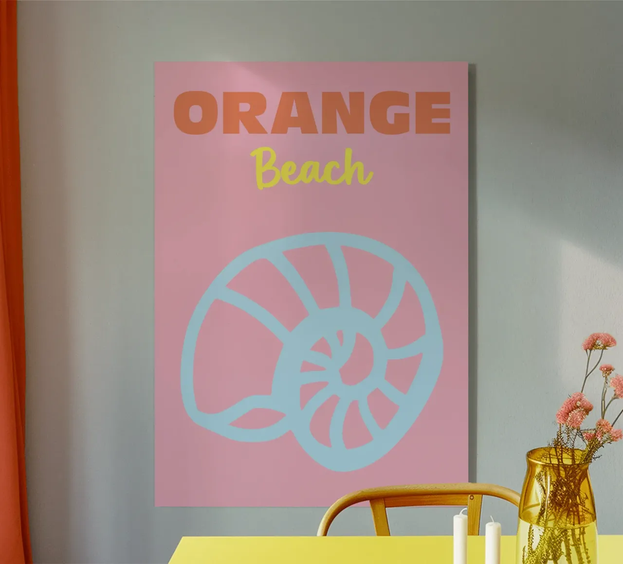 Orange Beach 01 plexiglass da Art Fart