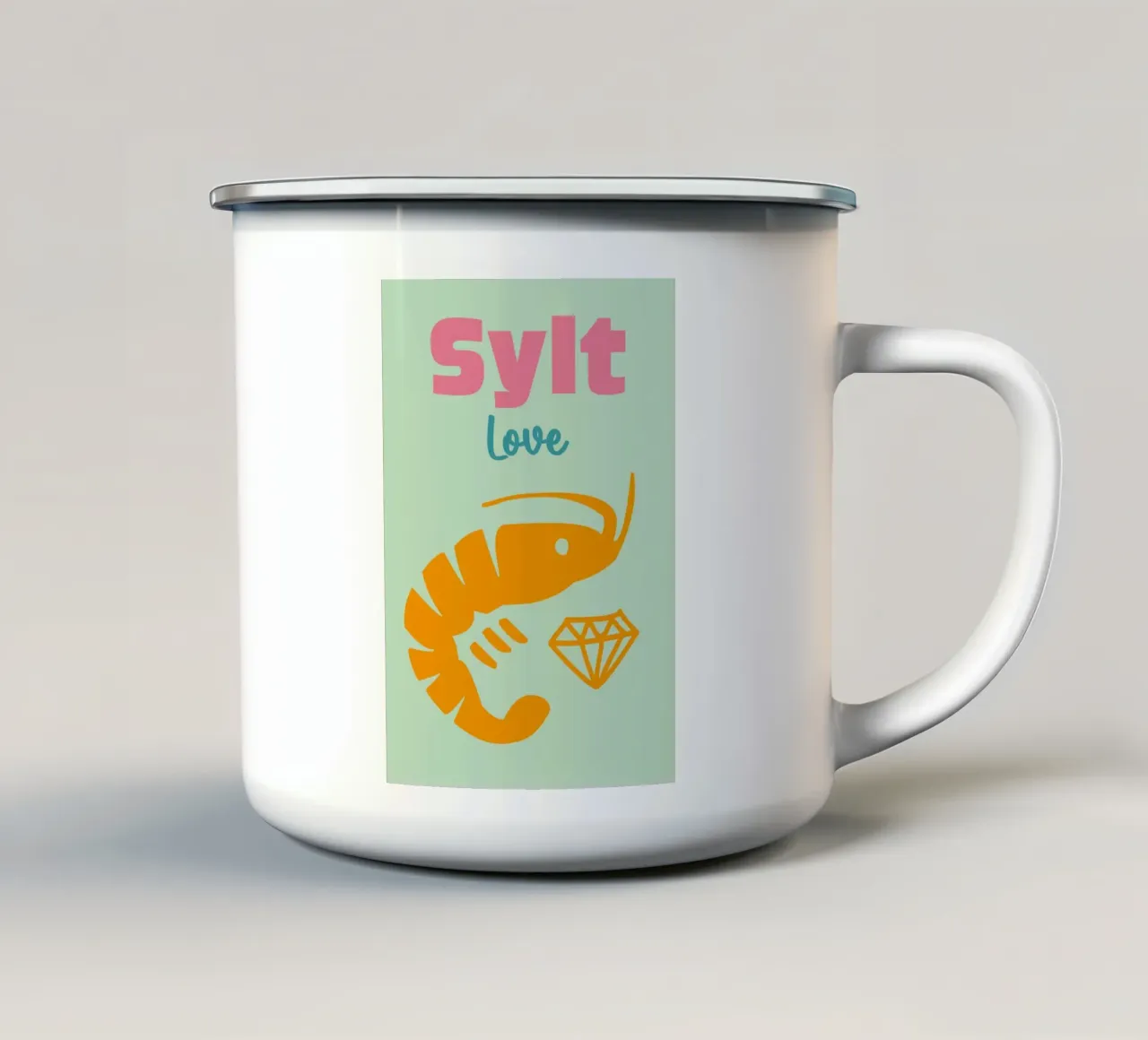 Amore a Sylt tazza in smalto da Art Fart