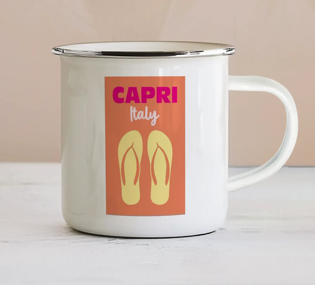 Capri, Italy tazza in smalto da Art Fart