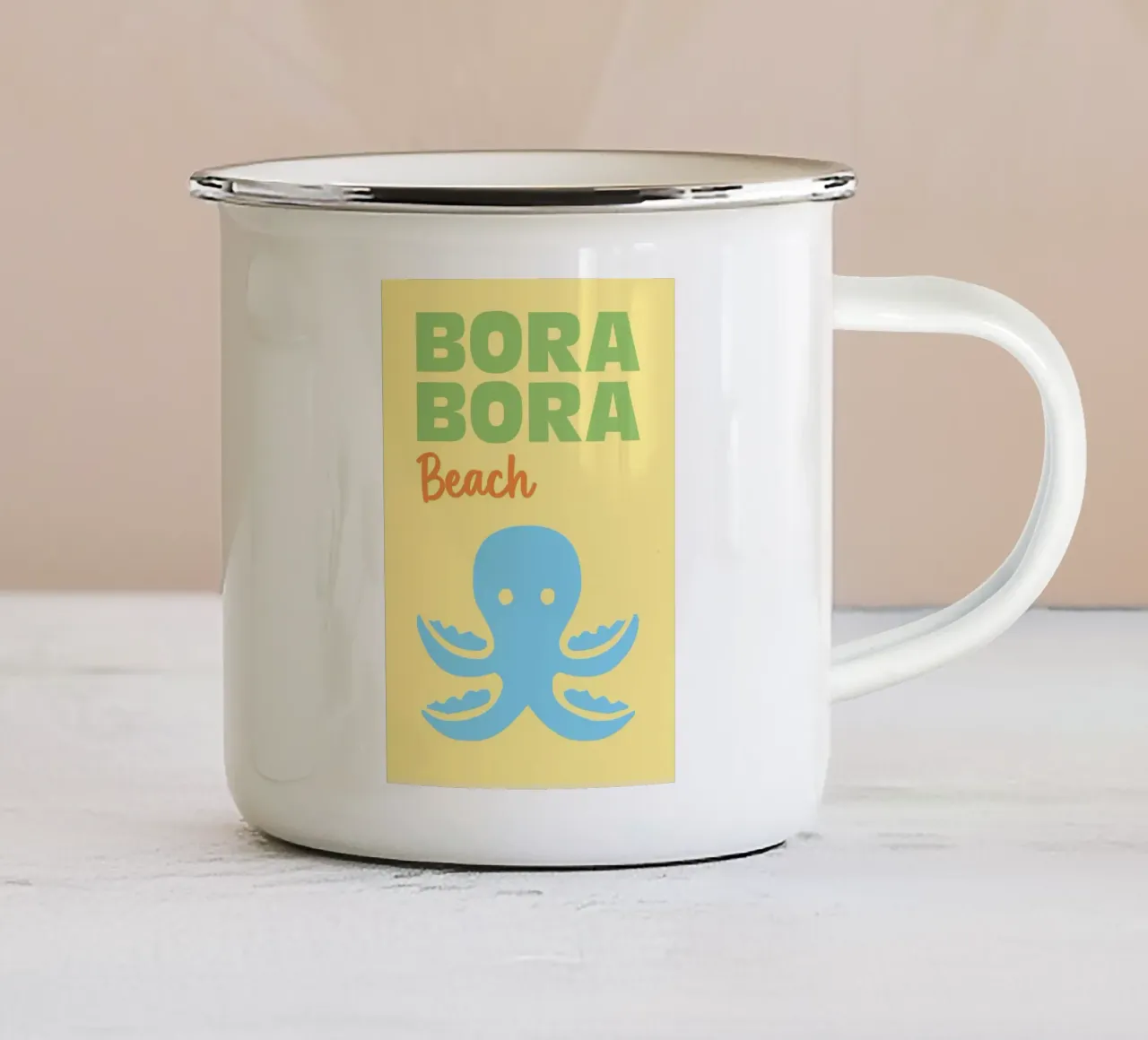 Bora Bora Beach tazza in smalto da Art Fart