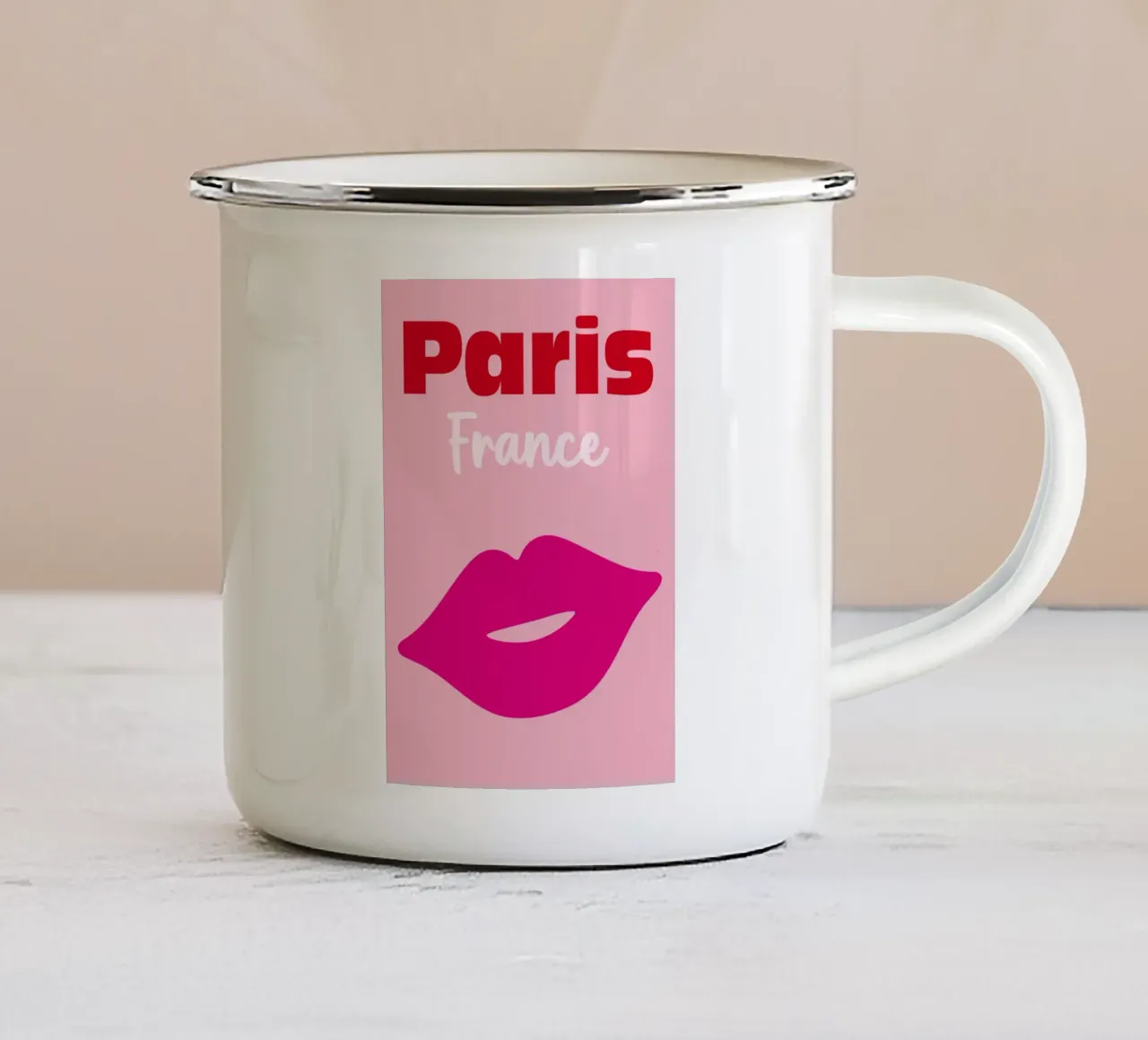 Parigi, Francia 01 tazza in smalto da Art Fart