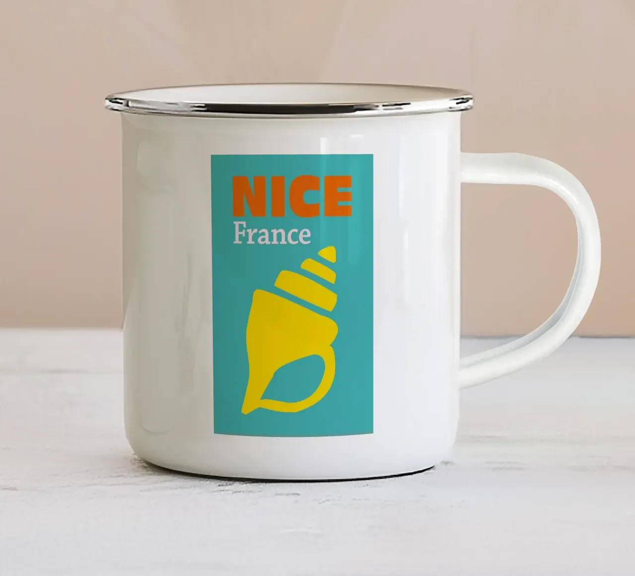 Nice, France tazza in smalto da Art Fart