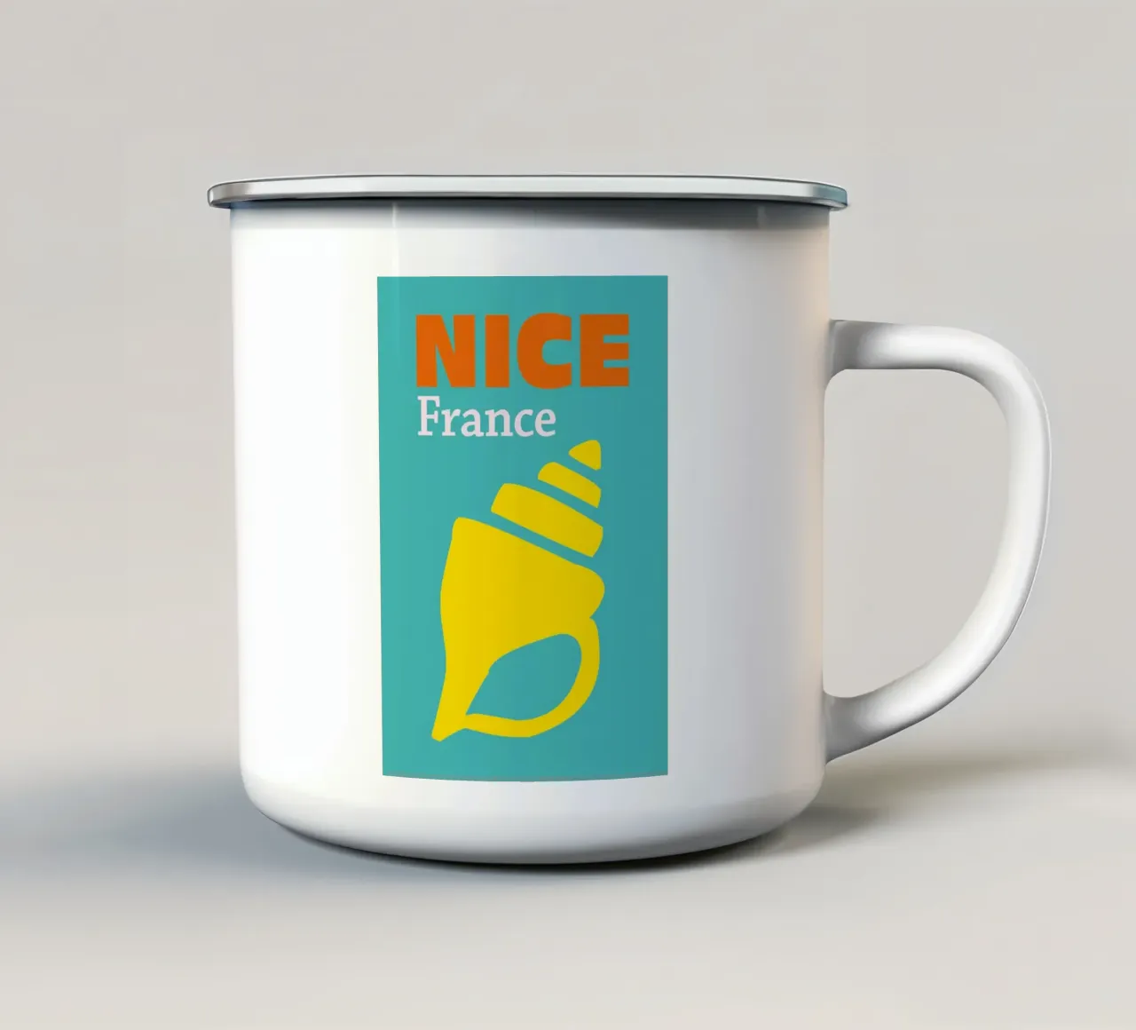 Nice, France tazza in smalto da Art Fart