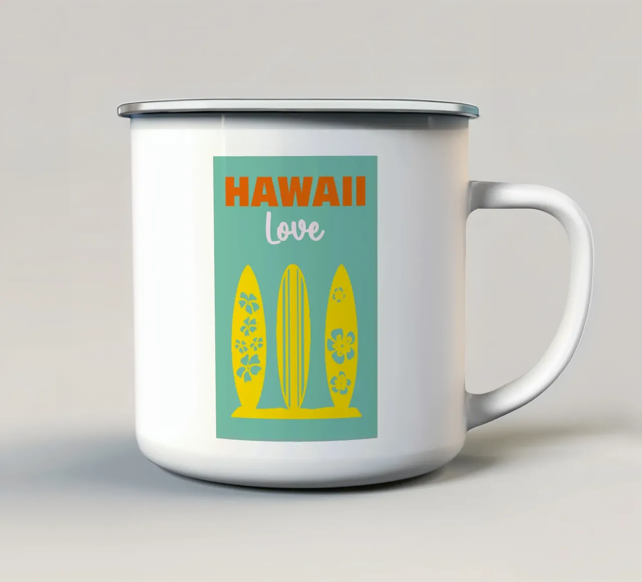 Amore alle Hawaii tazza in smalto da Art Fart