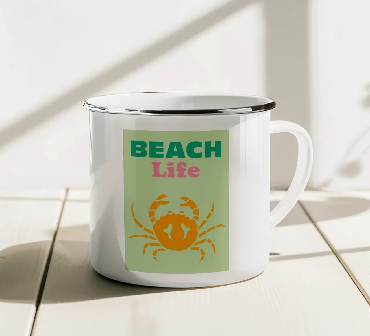 Vita da spiaggia tazza in smalto da Art Fart