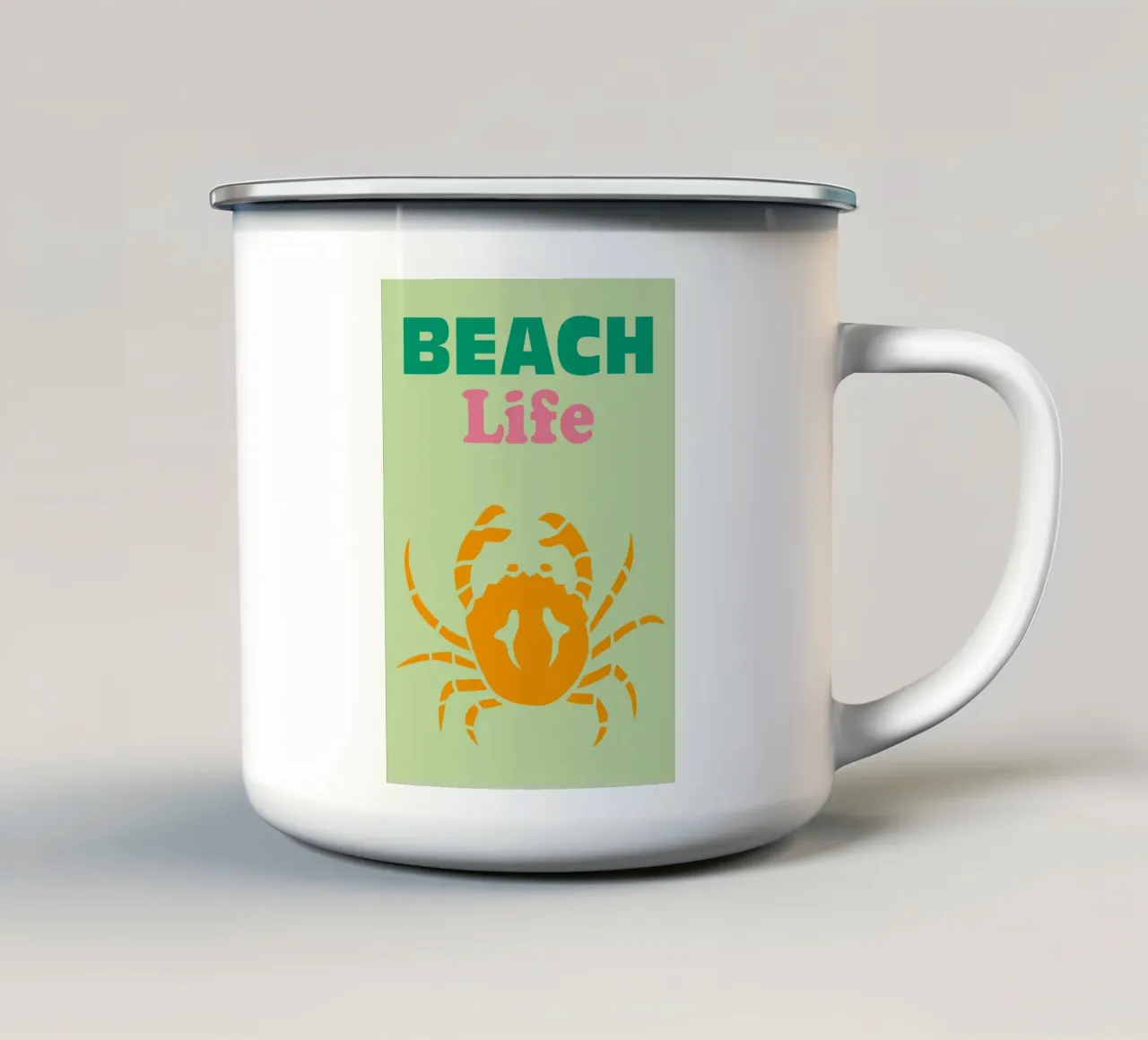 Vita da spiaggia tazza in smalto da Art Fart