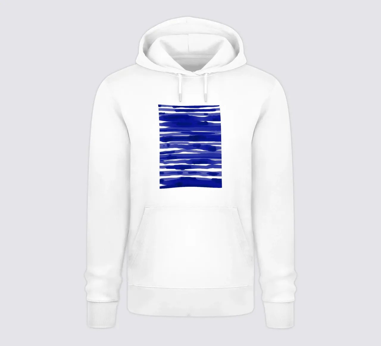 Striscia blu acquerello felpa con cappuccio da Kim Hubball Studio