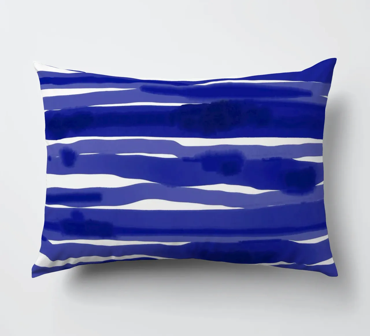 Striscia blu acquerello cuscino da Kim Hubball Studio