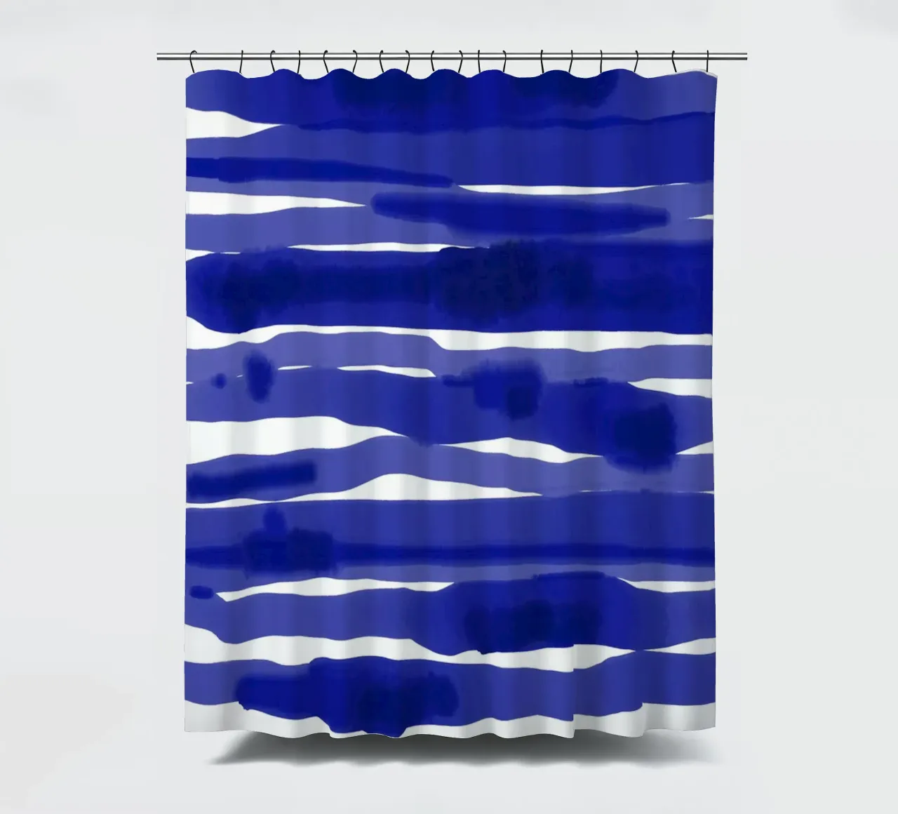 Striscia blu acquerello tenda da doccia da Kim Hubball Studio