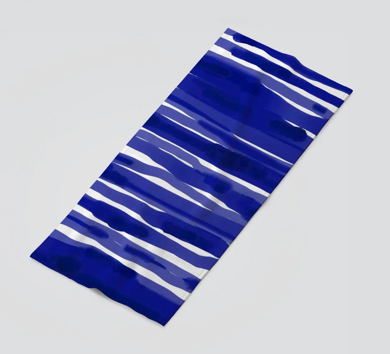 Striscia blu acquerello telo mare da Kim Hubball Studio