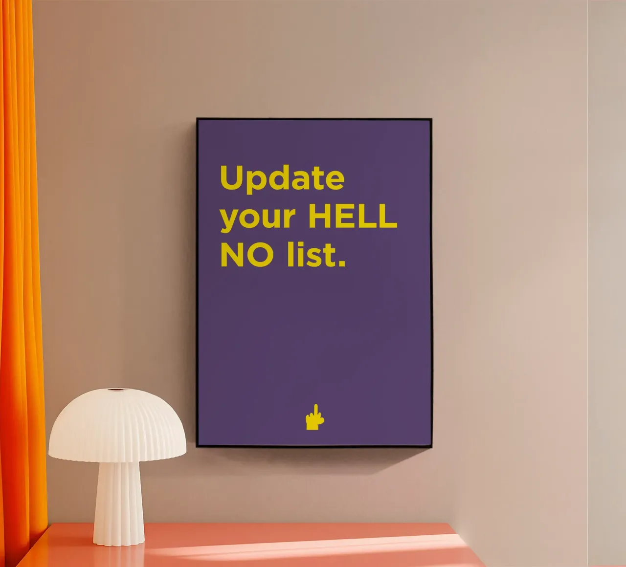 HELL NO plexiglas de Art Fart