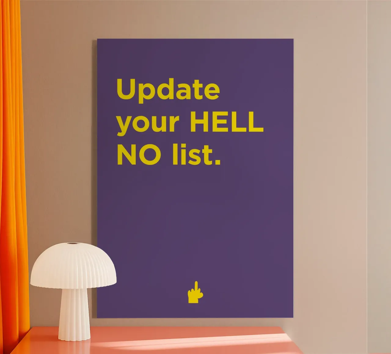 HELL NO plexiglas de Art Fart