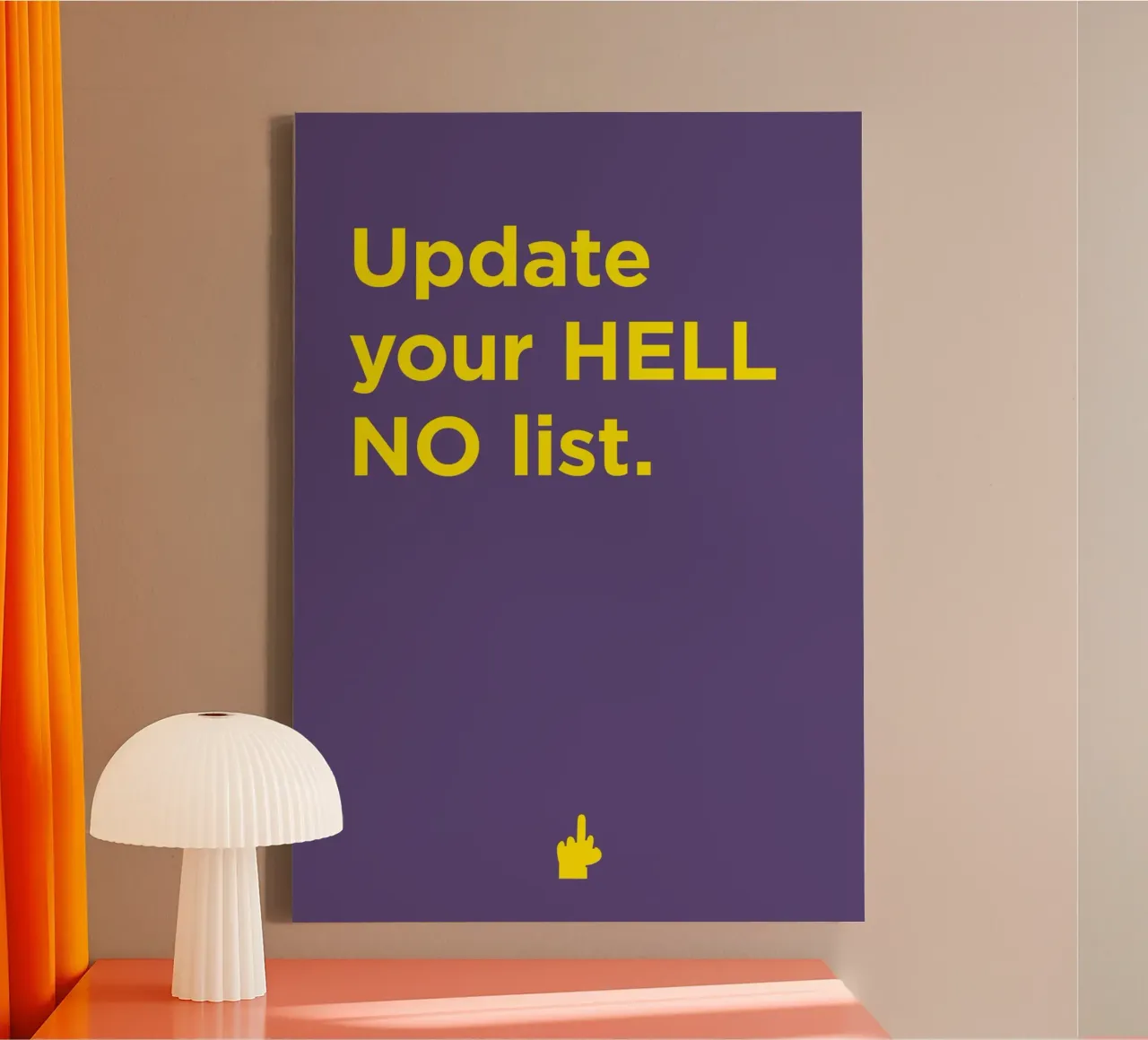 HELL NO canvas van Art Fart