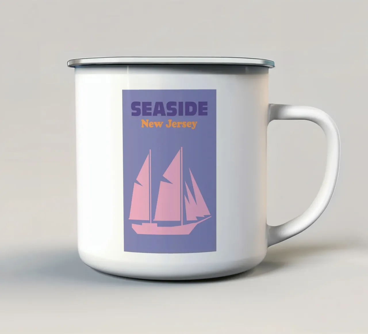 Seaside, New Jersey tazza in smalto da Art Fart