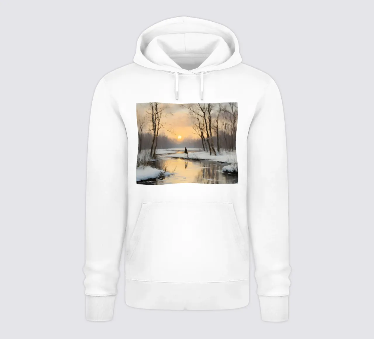 Paisaje de atardeceres invernales sudadera con capucha de Studio Vibe