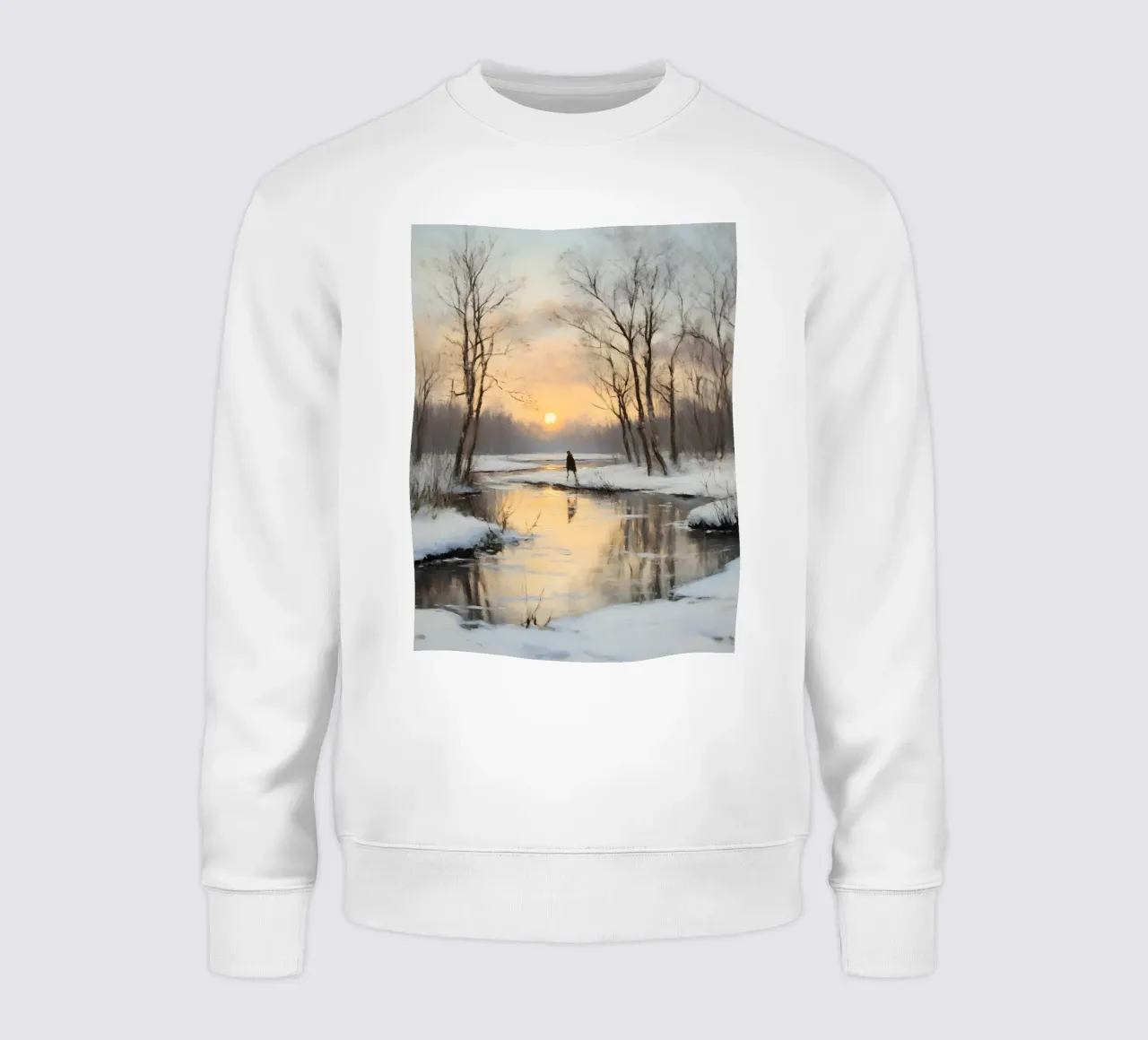Winter Sonnenuntergang Landschaft Sweatshirt von Studio Vibe