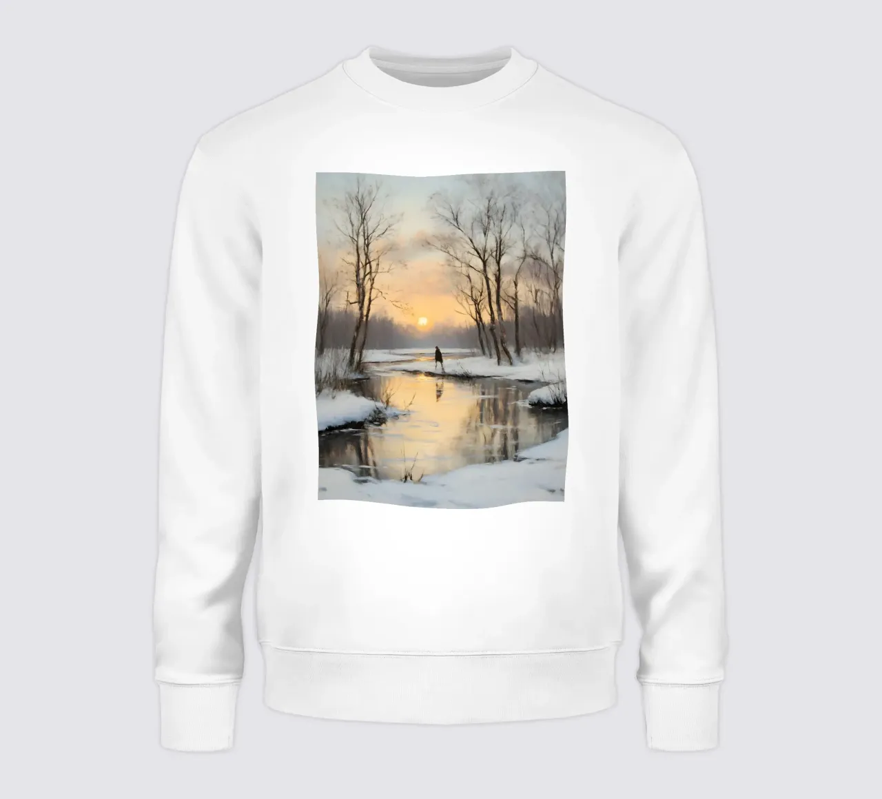 Paesaggio invernale al tramonto felpa da Studio Vibe