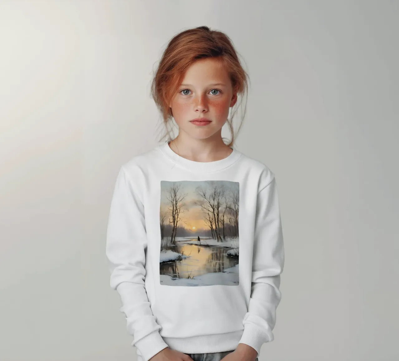 Paisaje de atardeceres invernales sudadera para niño de Studio Vibe