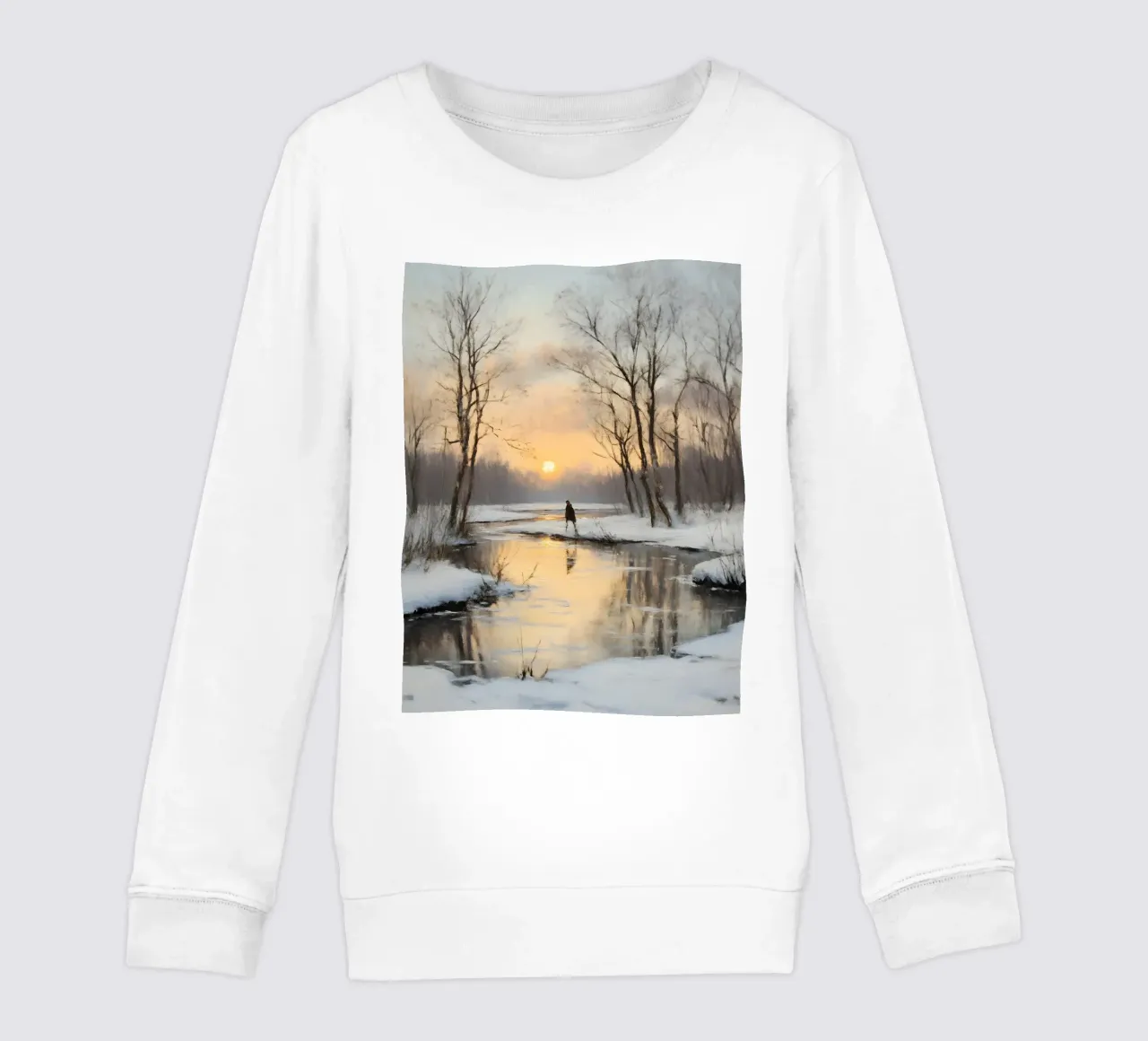 Paisaje de atardeceres invernales sudadera para niño de Studio Vibe