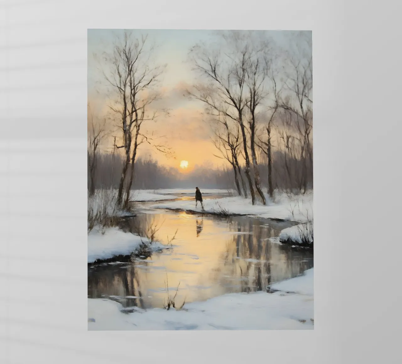 Paesaggio invernale al tramonto pellicola backlit da Studio Vibe