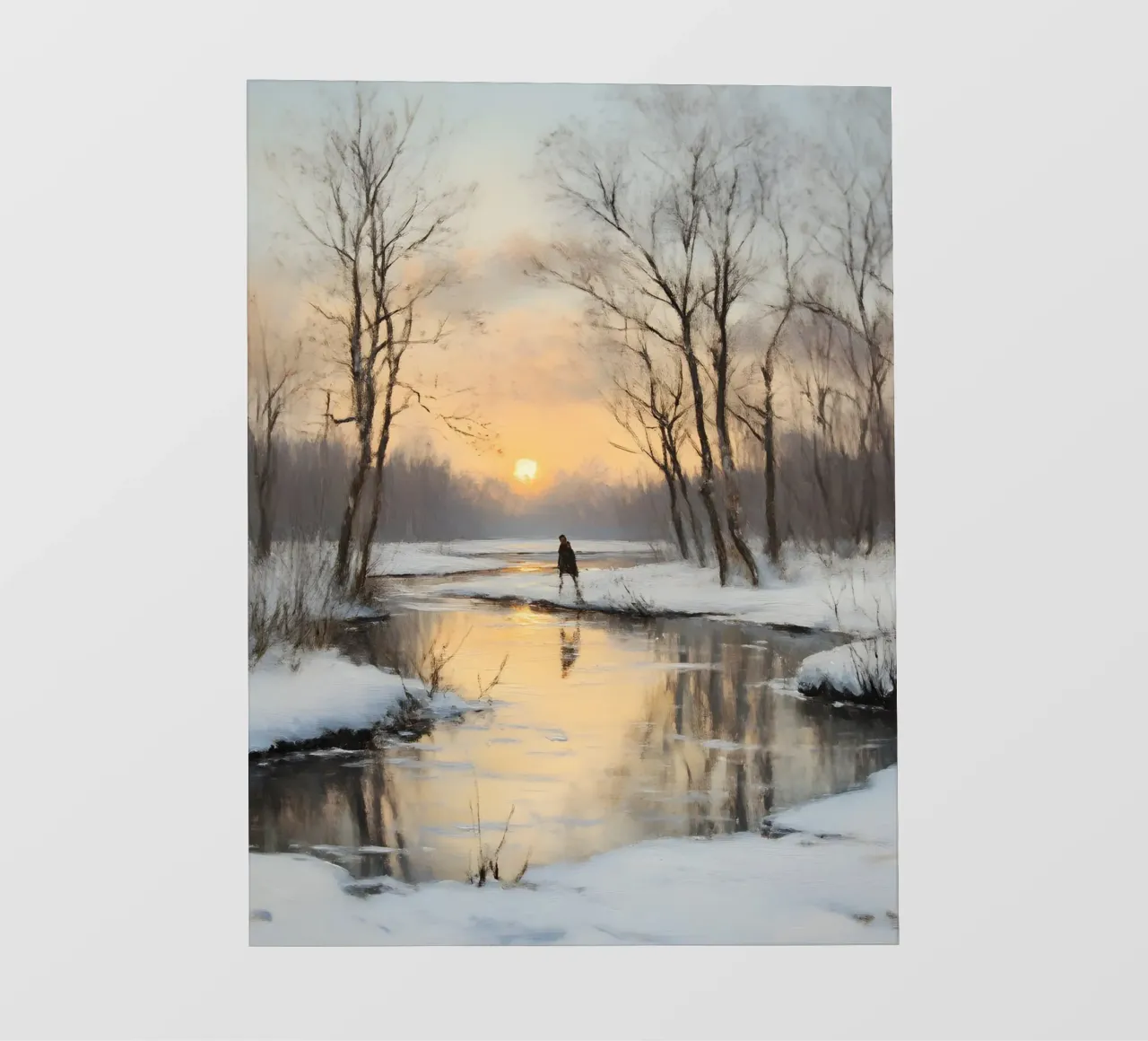 Paesaggio invernale al tramonto pellicola backlit da Studio Vibe