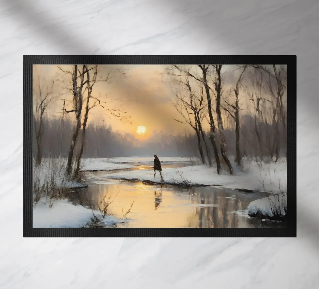 Paesaggio invernale al tramonto zerbino da Studio Vibe