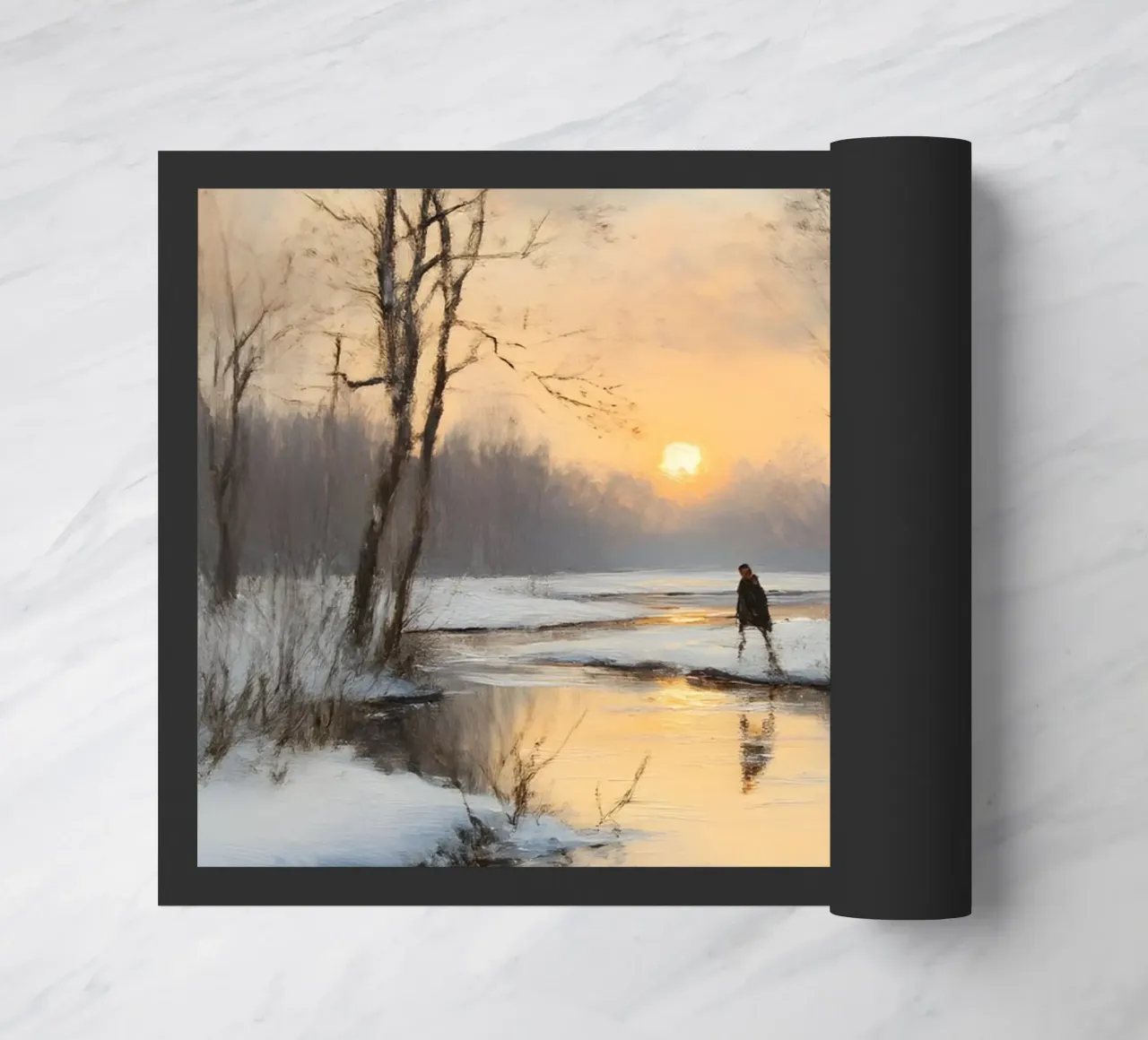 Paesaggio invernale al tramonto zerbino da Studio Vibe