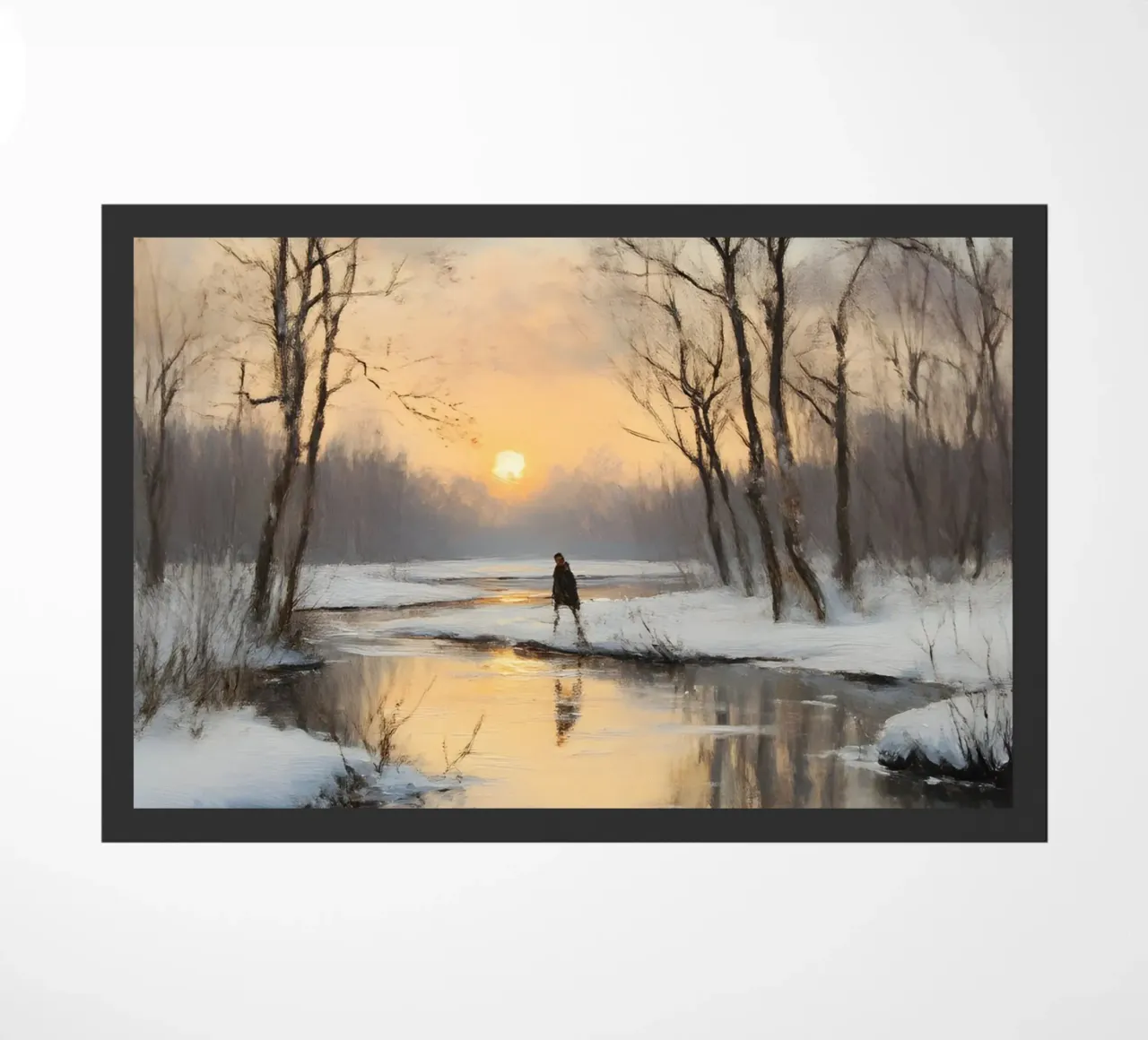 Paesaggio invernale al tramonto zerbino da Studio Vibe