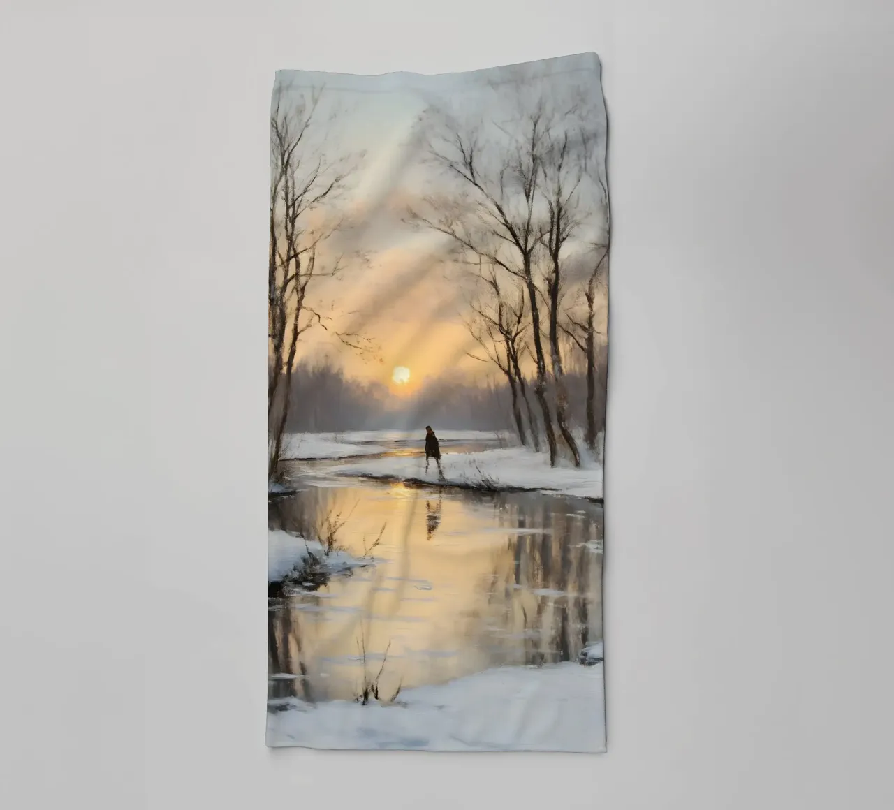 Paisaje de atardeceres invernales toalla de baño de Studio Vibe