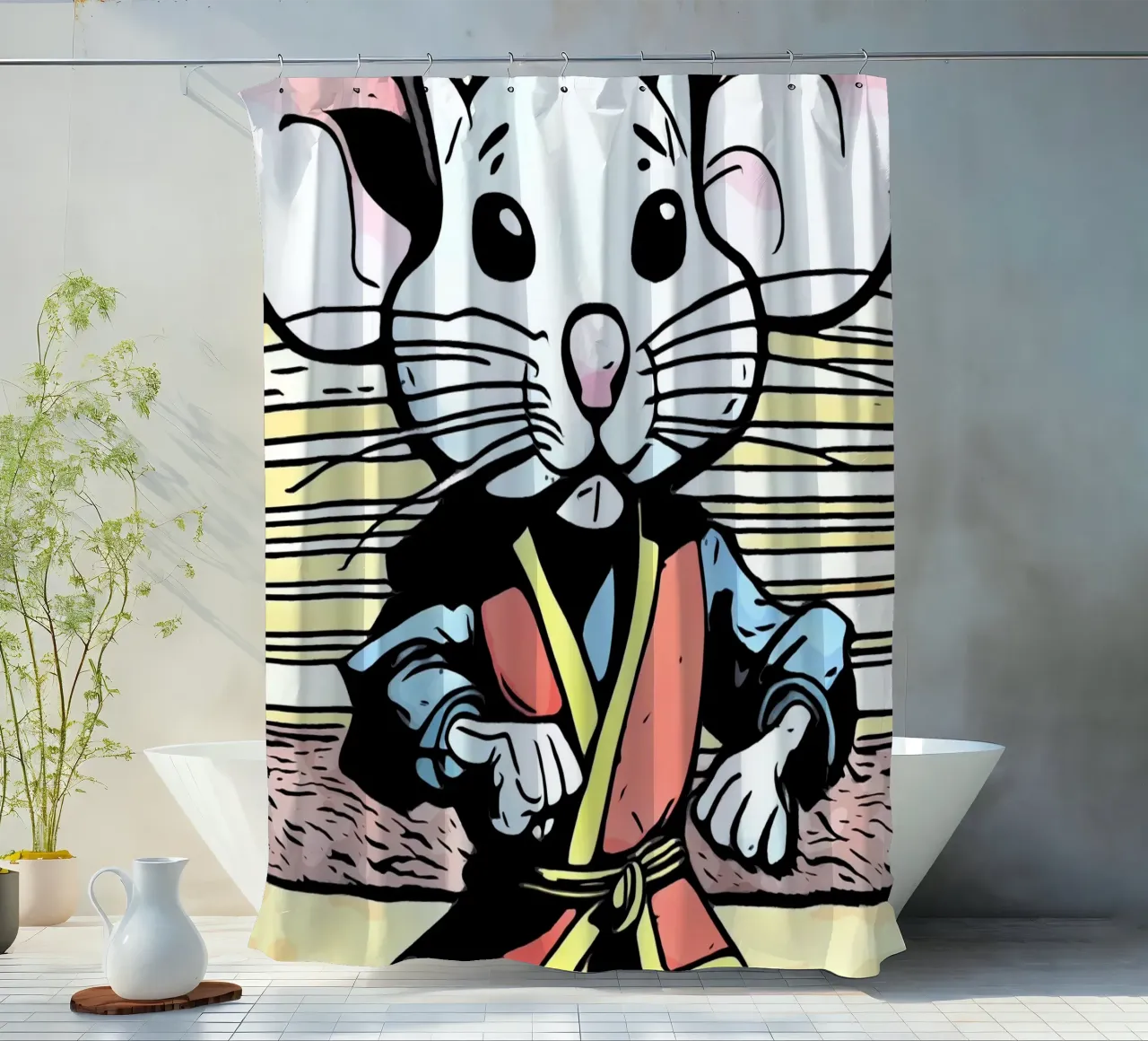 Pop Art Dieren #6 douchegordijn van ZAMART - PopArt