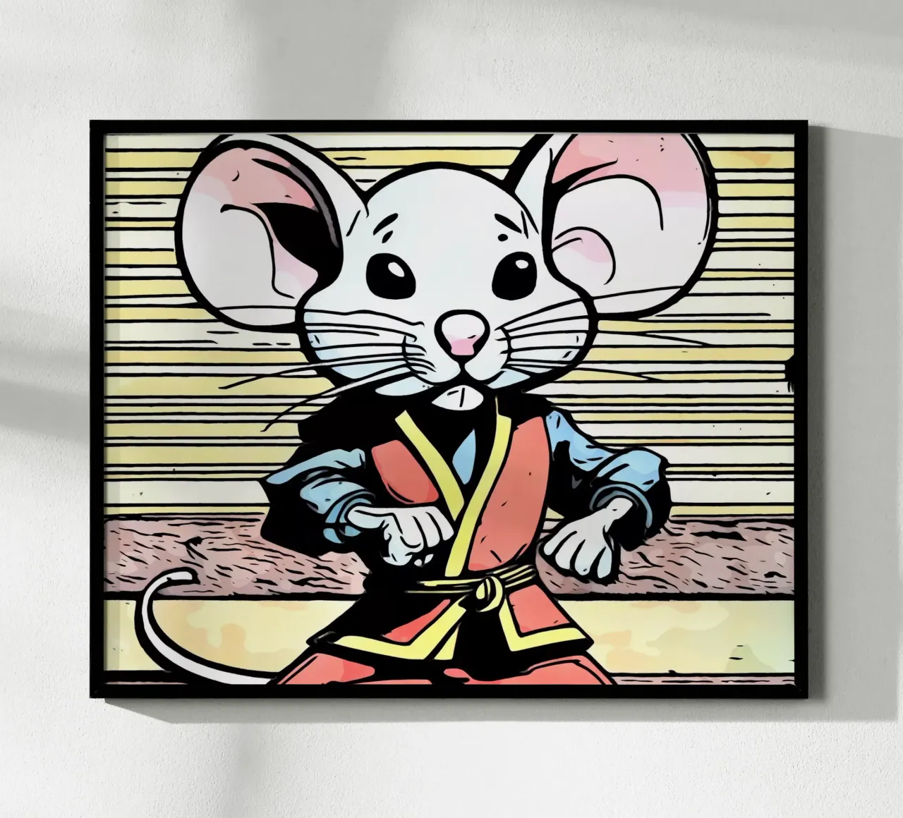 Animali Pop Art #6 poster con telaio in legno da ZAMART - PopArt