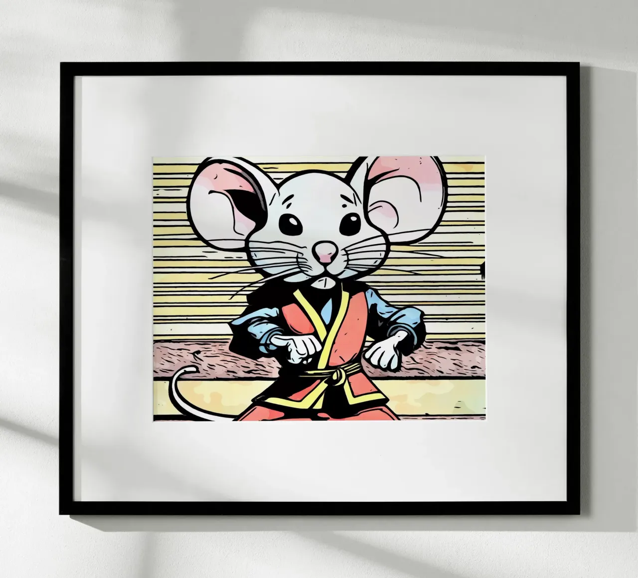 Animali Pop Art #6 poster con telaio in legno da ZAMART - PopArt