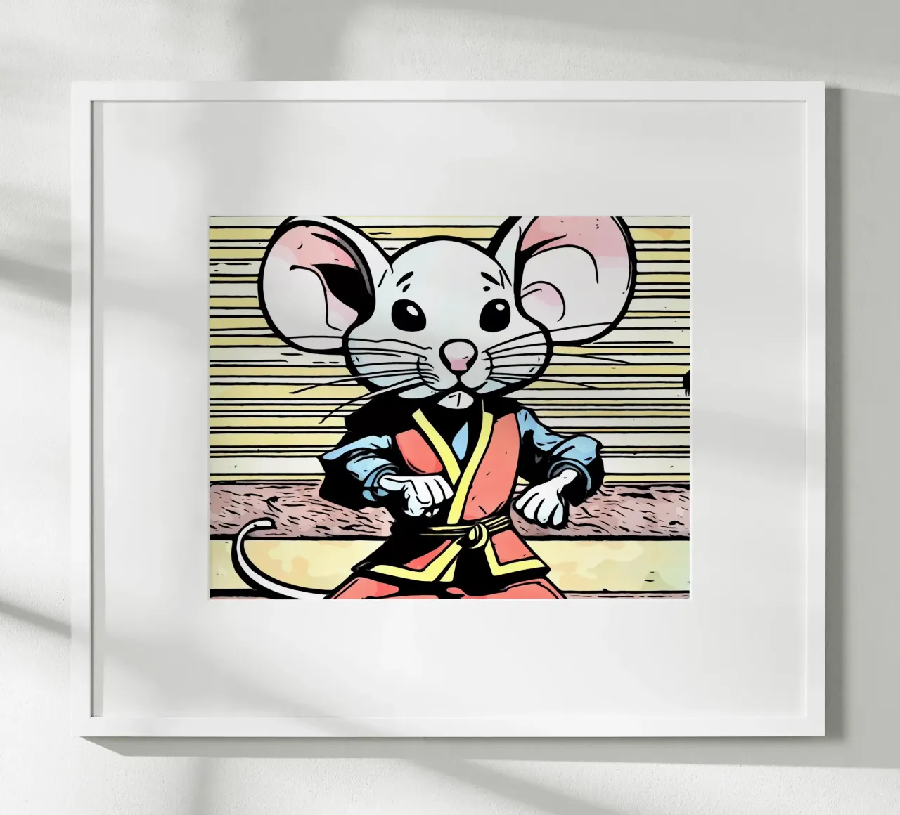 Animali Pop Art #6 poster con telaio in legno da ZAMART - PopArt