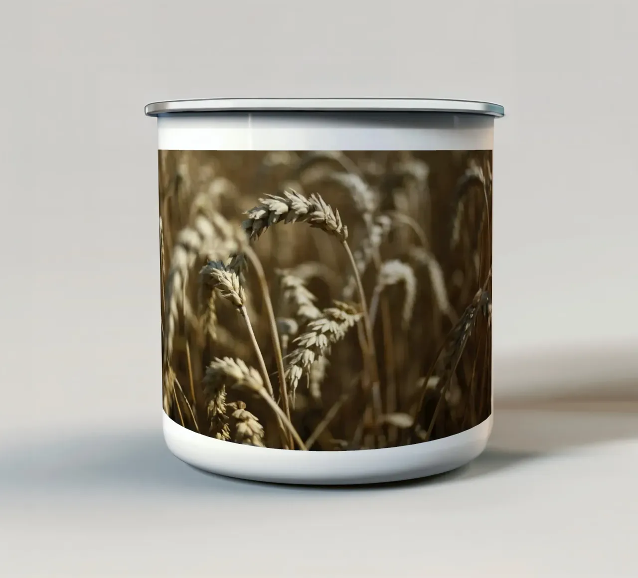 Campo di grano in Baviera tazza in smalto da Simon Koy