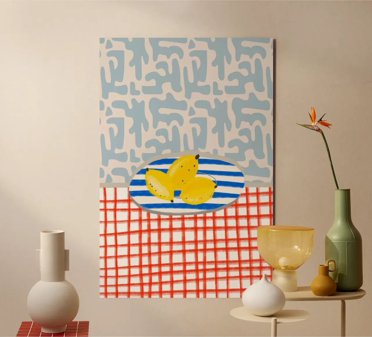 Lemons On Plate alluminio dibond da treechild