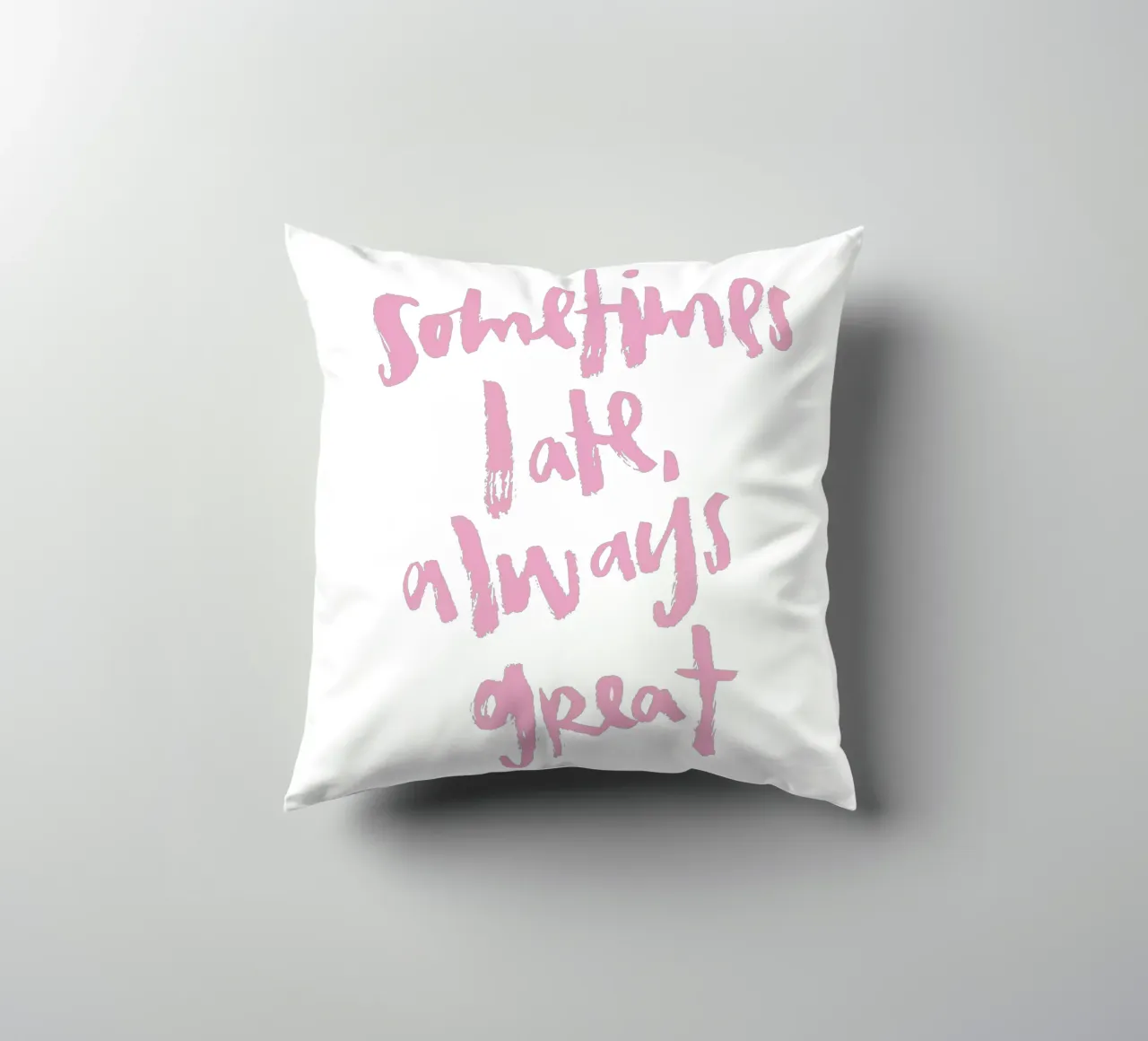 Sometimes late cuscino da Brushmeetspaper