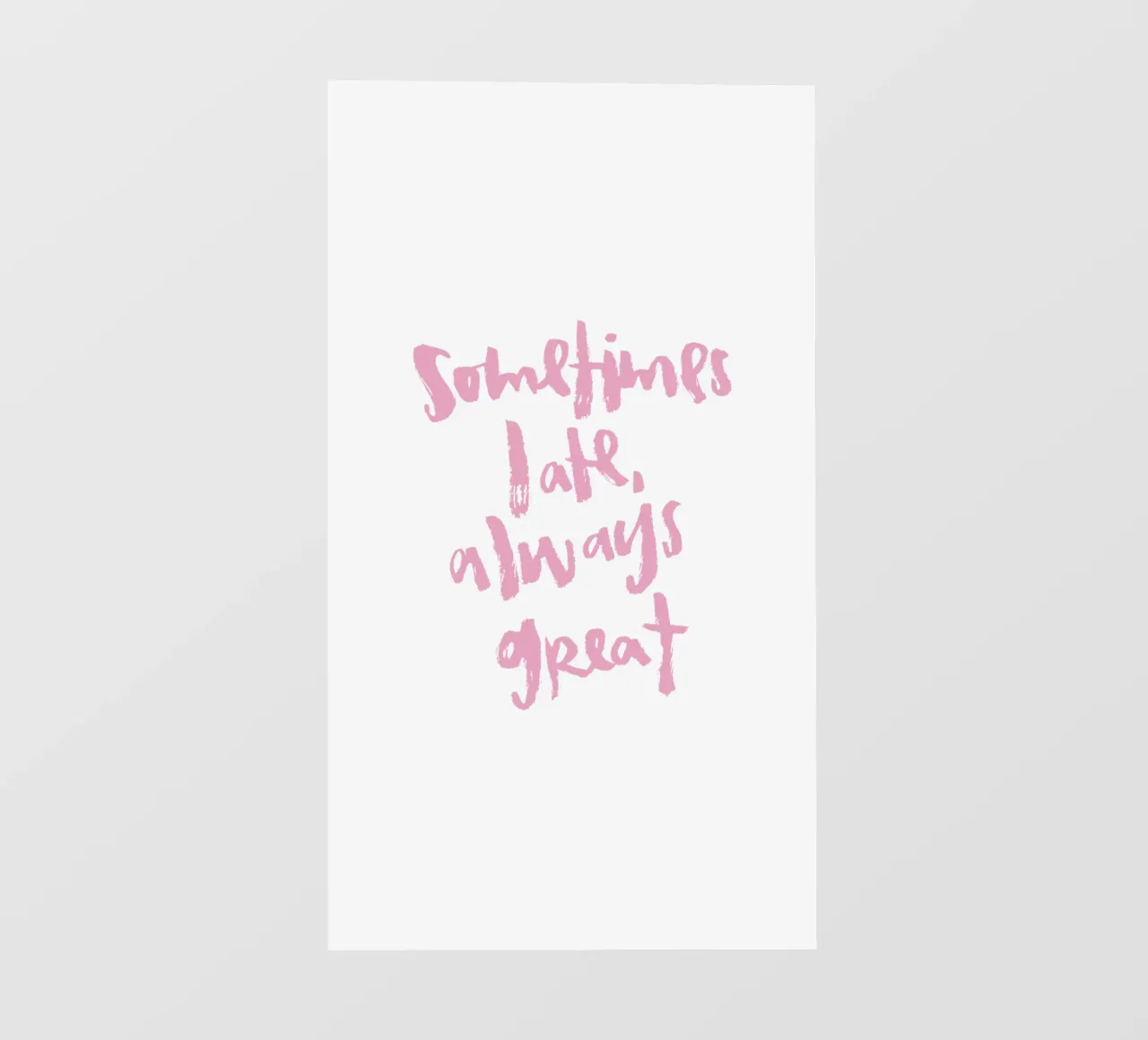 Sometimes late telo in pvc da Brushmeetspaper