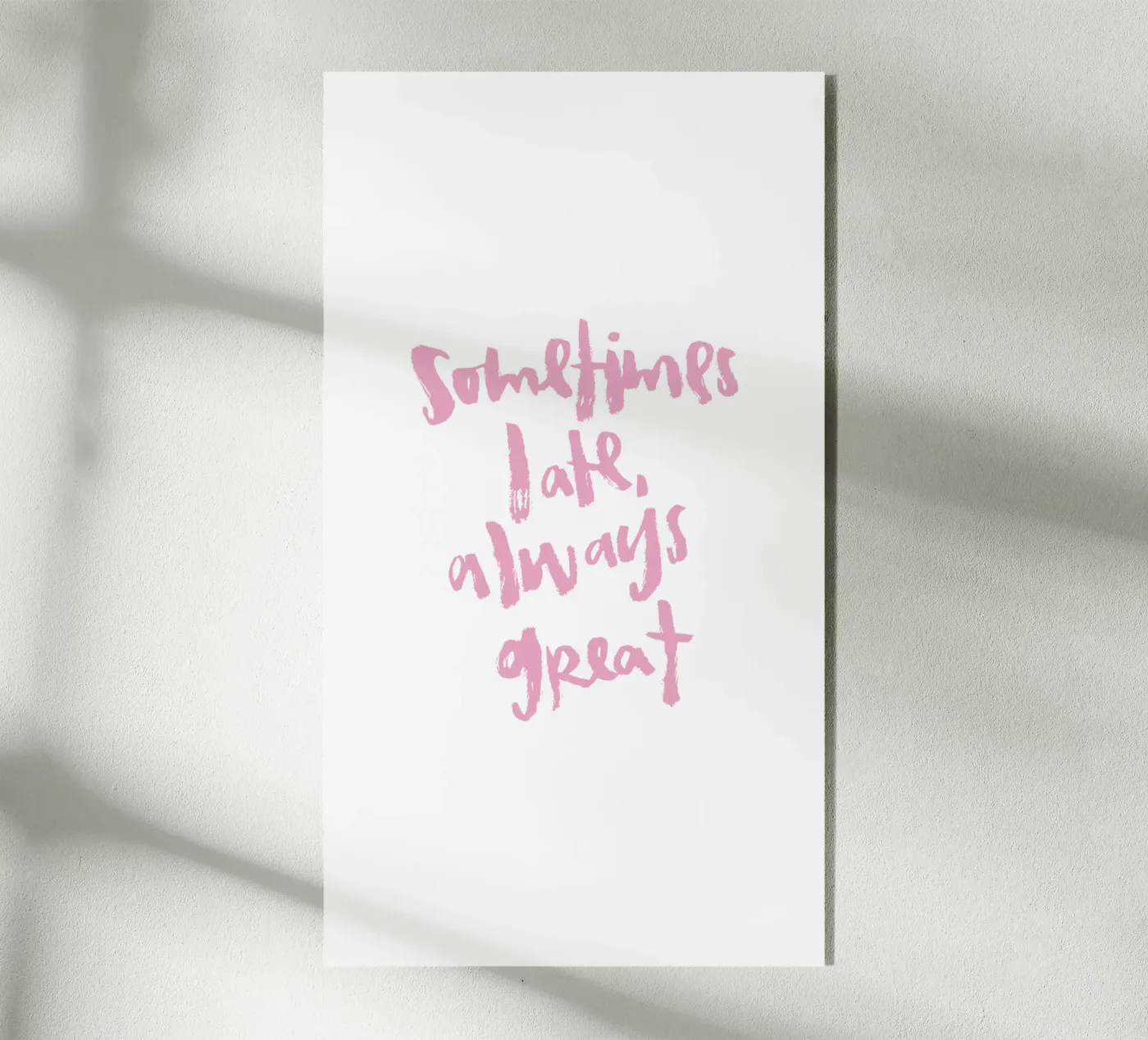 Sometimes late plexiglas de Brushmeetspaper