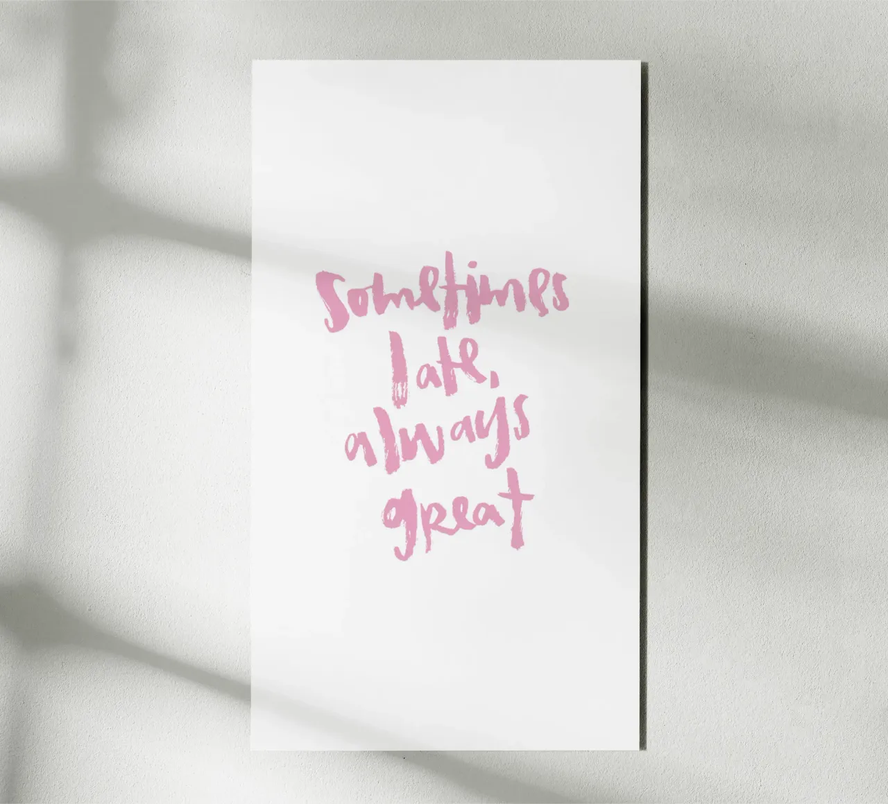 Sometimes late alluminio dibond da Brushmeetspaper