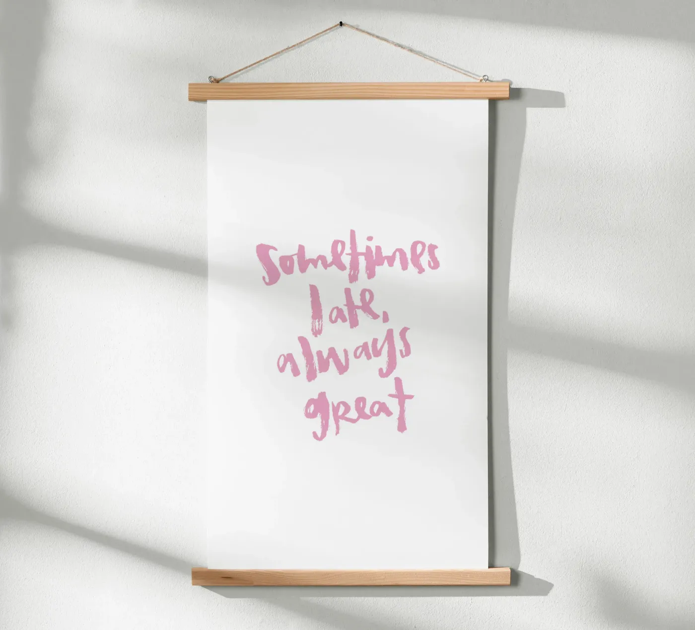 Sometimes late Poster von Brushmeetspaper