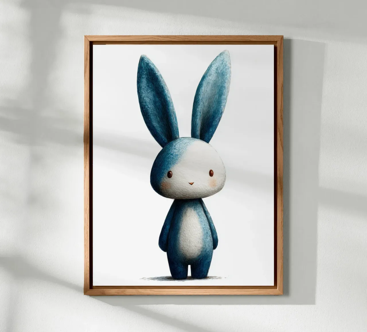 Poster del coniglio blu alluminio dibond da Kid’s Dream