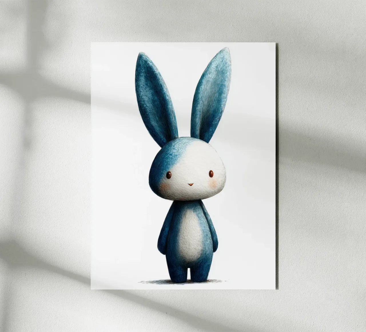Poster del coniglio blu alluminio dibond da Kid’s Dream